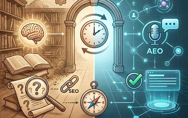 SEO VS AEO e da Delegação Cognitiva